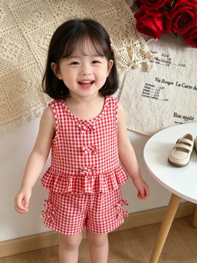女童短裤套装