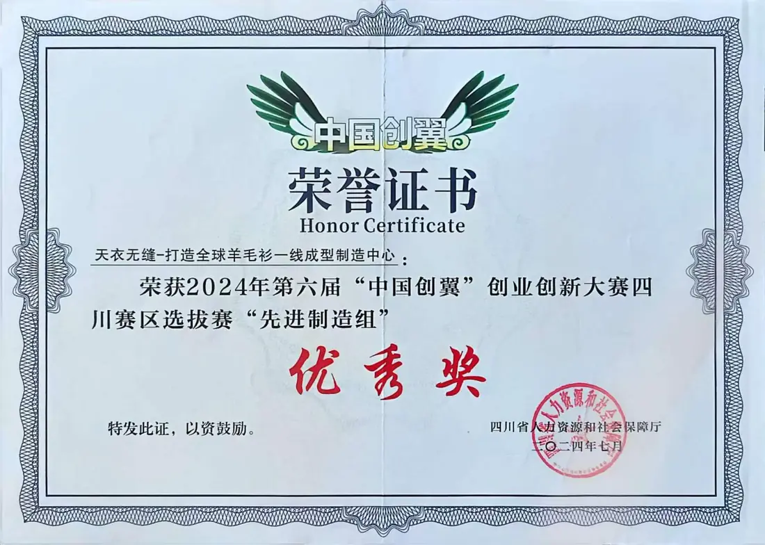 中国创翼先进制造组优秀奖