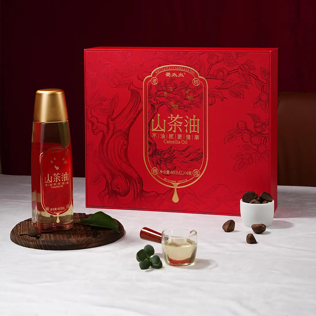 蜀太太山茶油四瓶装礼盒